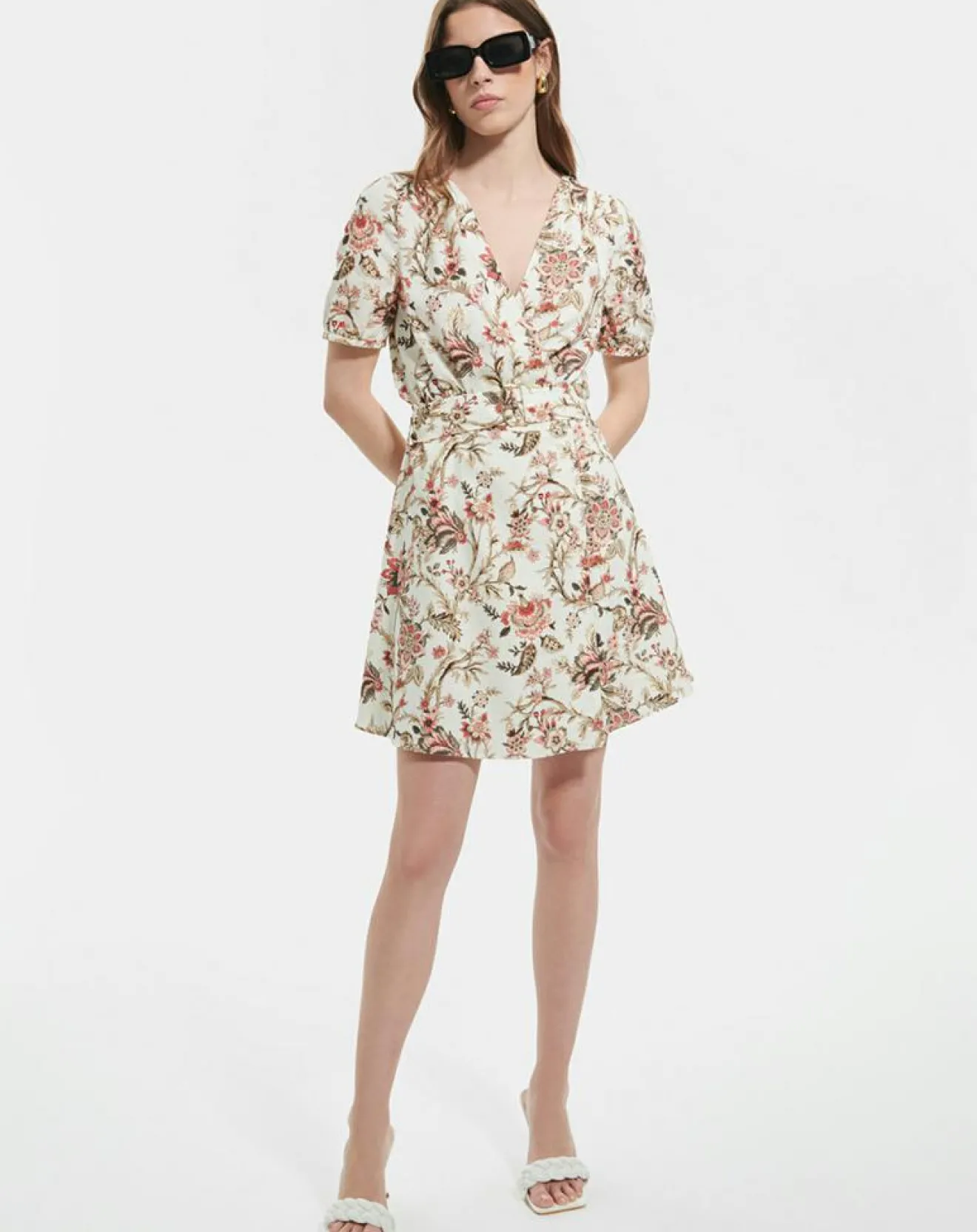 Femme Zapa Robe en Lin mélangé Russelina imprimée