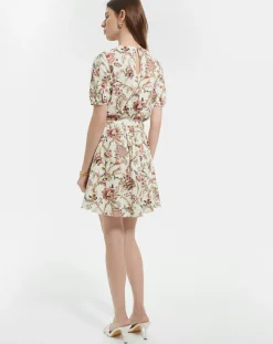 Femme Zapa Robe en Lin mélangé Russelina imprimée