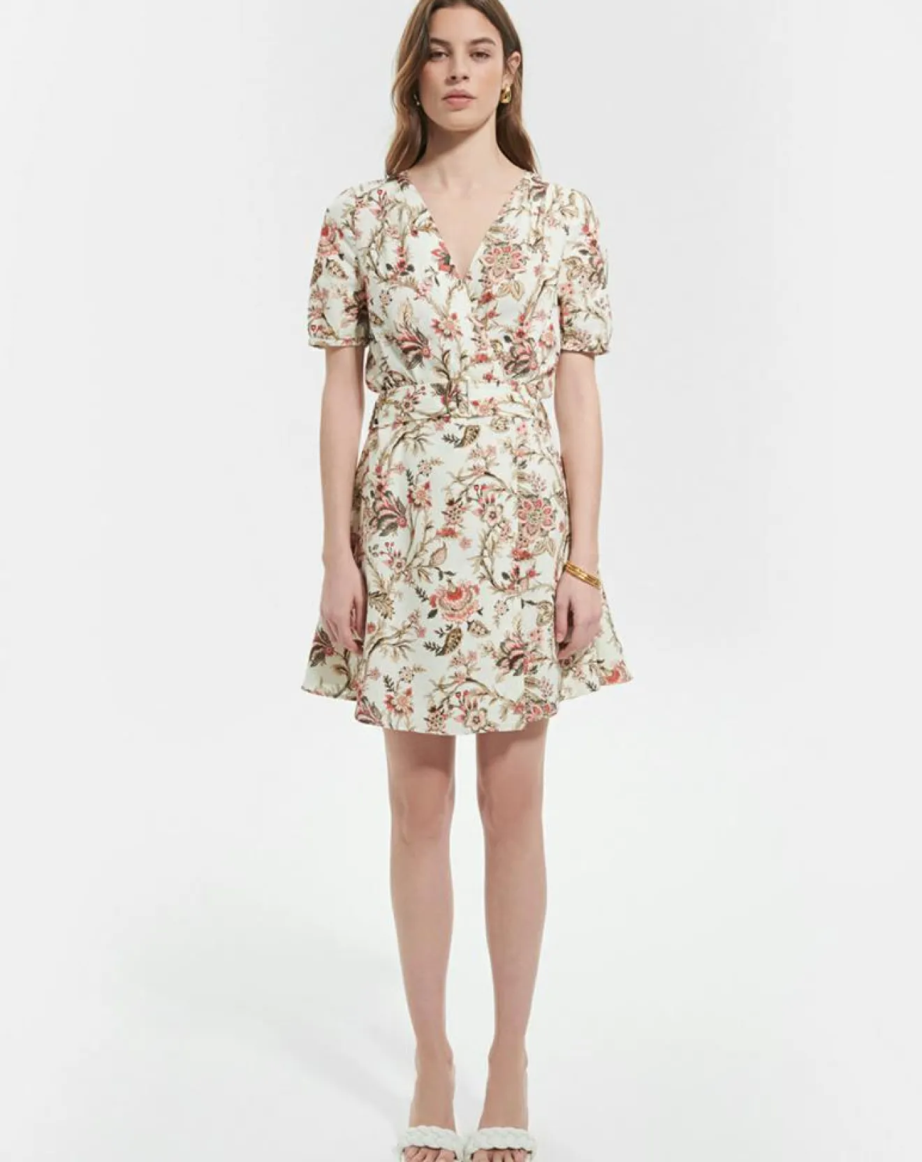 Femme Zapa Robe en Lin mélangé Russelina imprimée