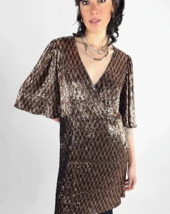 Sale See u Soon Robe en sequins Louisa café