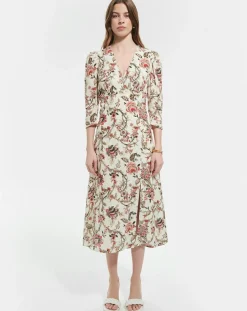 Zapa Robe en Soie mélangée Roanita imprimée