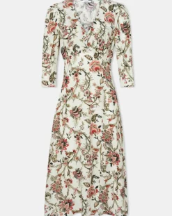 Zapa Robe en Soie mélangée Roanita imprimée