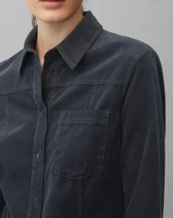 Femme Marc O'Polo Robe en Velours côtelé bleu marine