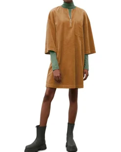 Sale Marc O'Polo Robe en Velours côtelé zip poche marron