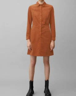 Femme Marc O'Polo Robe en Velours Milleraies marron