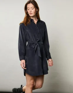 Femme Hartford Robe en Velours Milleraies Revol minuit