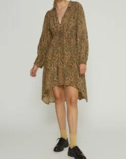 New Swildens Robe Ezia imprimée beige