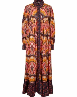 New Manoush Robe Fall Winter Mix imprimée rose/multicolore