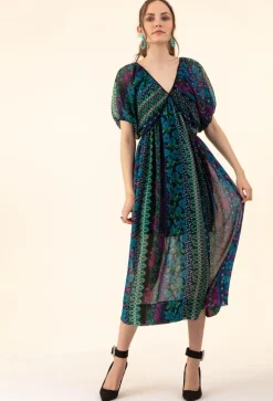 Femme Bleu Blanc Rouge Robe Feerie bleu