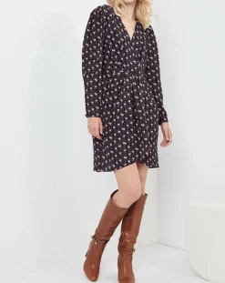 Femme See u Soon Robe Figue Fraîche imprimée bleu marine