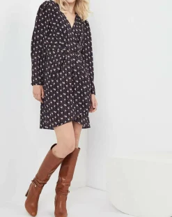 Femme See u Soon Robe Figue Fraîche imprimée bleu marine