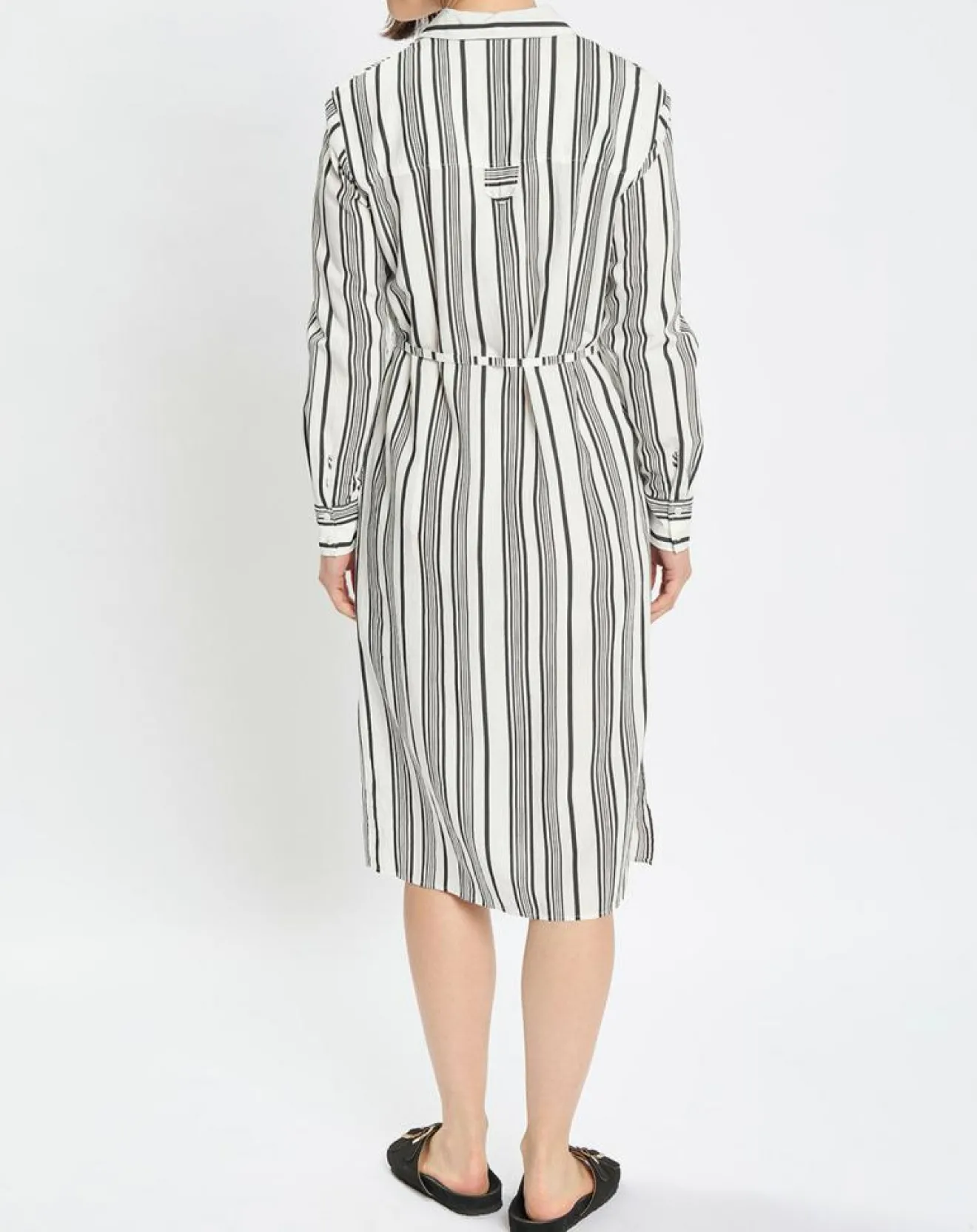 Femme Marc O'Polo Robe fluide à rayures blanc/noir
