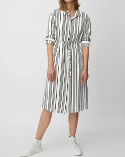 Femme Marc O'Polo Robe fluide à rayures blanc/noir