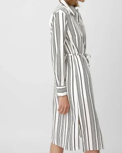 Femme Marc O'Polo Robe fluide à rayures blanc/noir