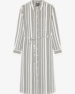 Femme Marc O'Polo Robe fluide à rayures blanc/noir