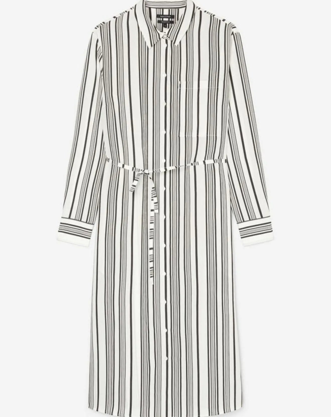 Femme Marc O'Polo Robe fluide à rayures blanc/noir