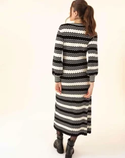 Femme Indies Robe Fresh blanc/noir