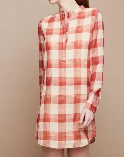 New Mare di Latte Robe Hanna Handloom Check rouille