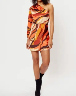 Femme See u Soon Robe impimée Camille orange