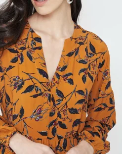 Femme See u Soon Robe imprimée Beatrice caramel