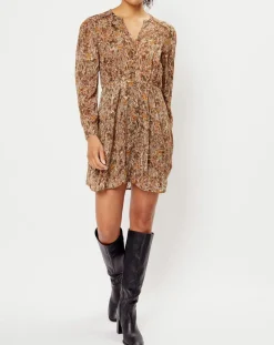 See u Soon Robe imprimée Alexa rose/marron