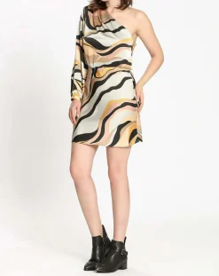 Femme See u Soon Robe imprimée Camille grise