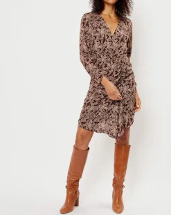 Outlet See u Soon Robe imprimée floral Luna bordeaux