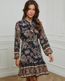 Femme Alice & Charlotte Robe imprimée mi-longue Charlie noire