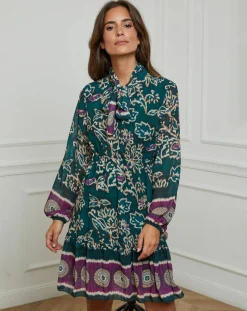 Femme Alice & Charlotte Robe imprimée mi-longue Charlie verte