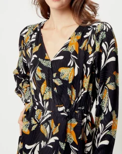 Sale See u Soon Robe imprimée Solène noire