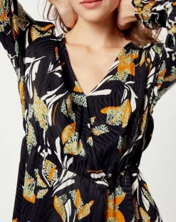 Sale See u Soon Robe imprimée Solène noire