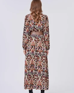 Femme See u Soon Robe Iris imprimée brique/multicolore