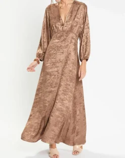 Femme Lauren Vidal Robe irisée Glam marron