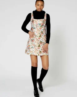 Manoush Robe Jardin d'Hiver print écru/multicolore