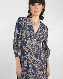 Best See u Soon Robe Kassandra imprimée marine