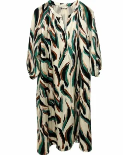 Discount See u Soon Robe Léa satinée imprimée vert/multicolore