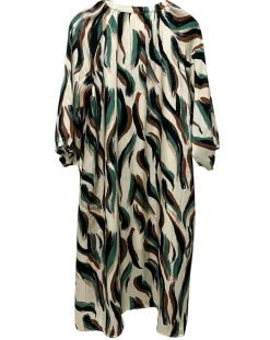 Discount See u Soon Robe Léa satinée imprimée vert/multicolore