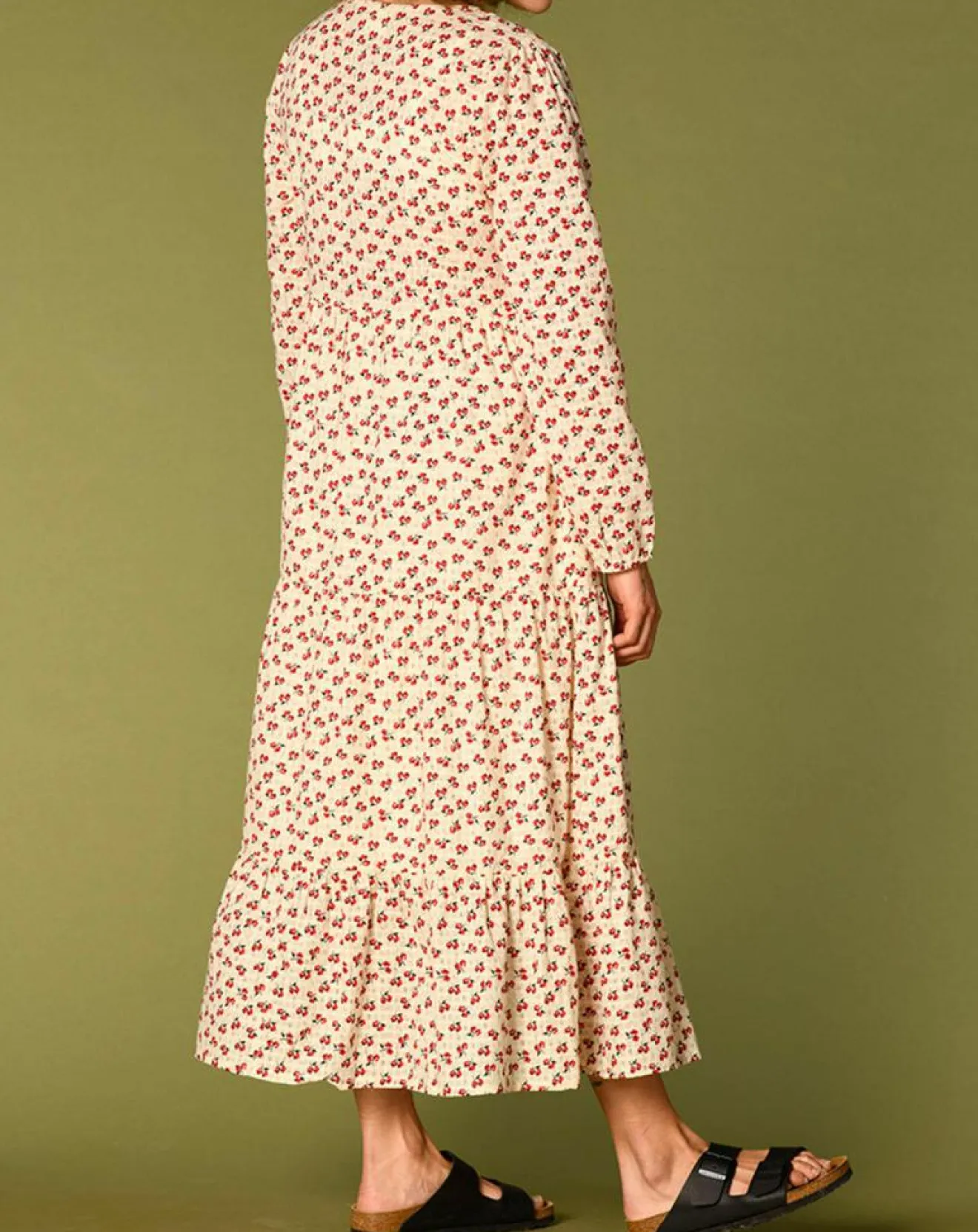 Femme Harris Wilson Robe Laila à fleurs écru/groseille