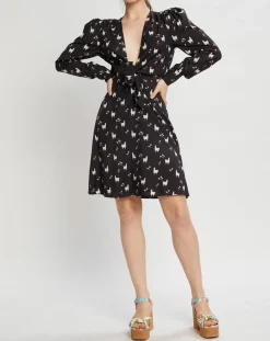 Discount Manoush Robe Lama imprimée noire