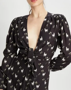 Discount Manoush Robe Lama imprimée noire