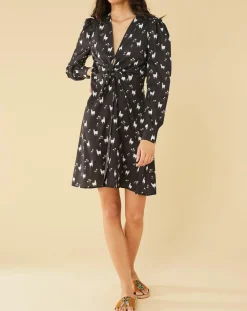 Discount Manoush Robe Lama imprimée noire