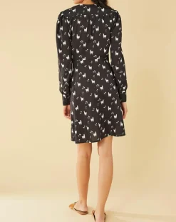 Discount Manoush Robe Lama imprimée noire