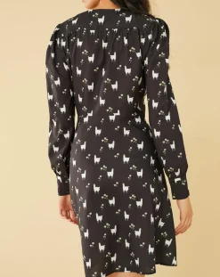 Discount Manoush Robe Lama imprimée noire