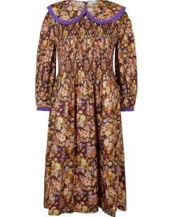 Femme Manoush Robe Liberty Fauve imprimée cerise noire/multicolore