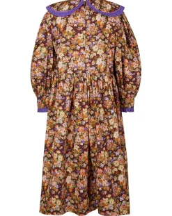 Femme Manoush Robe Liberty Fauve imprimée cerise noire/multicolore