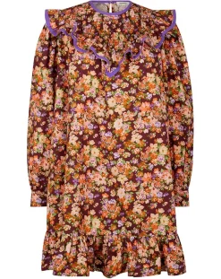 Femme Manoush Robe Liberty Fauve imprimée cerise noire/multicolore