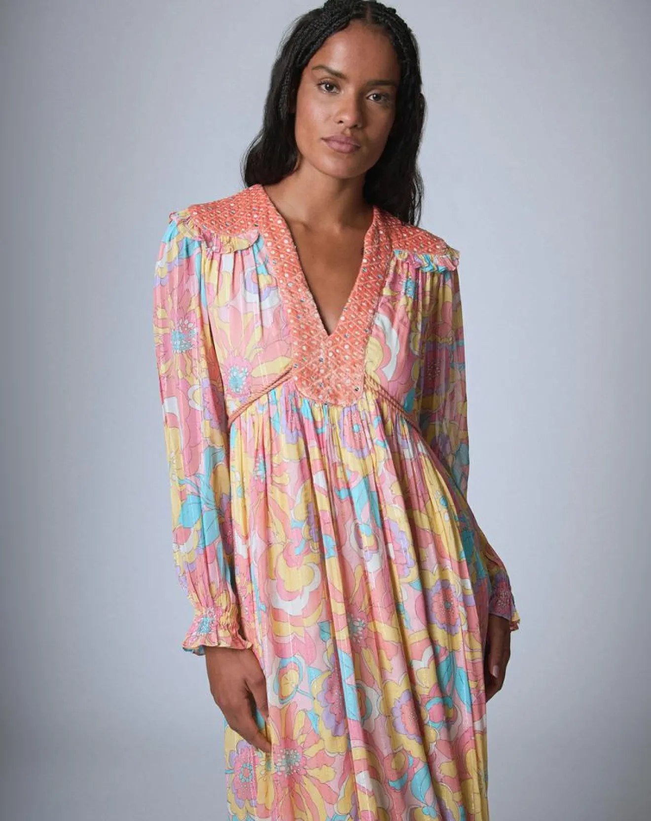 Femme Manoush Robe longue Bollywood print