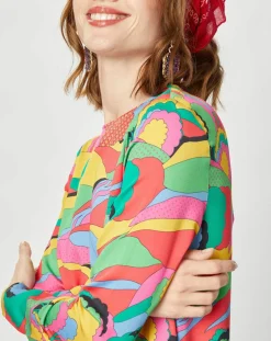 Online Manoush Robe longue Caftan Purple Country Pop fluo