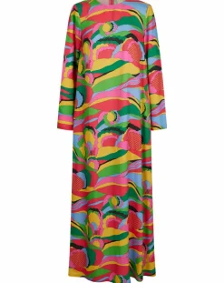 Online Manoush Robe longue Caftan Purple Country Pop fluo