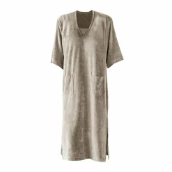 Femme Bed and Philosophy Robe longue en éponge grise